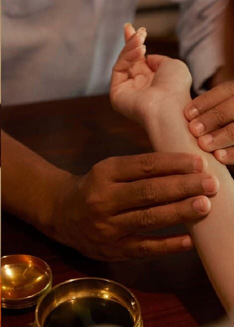 A practitioner during a consultation